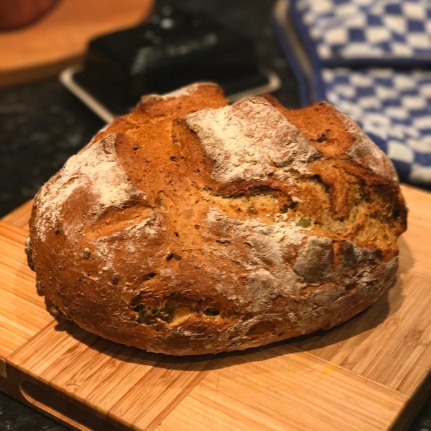 Parmesan chilli and olive bread